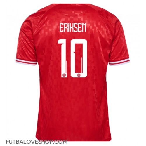 Dres Dánsko Christian Eriksen #10 Domáci ME 2024 Krátky Rukáv
